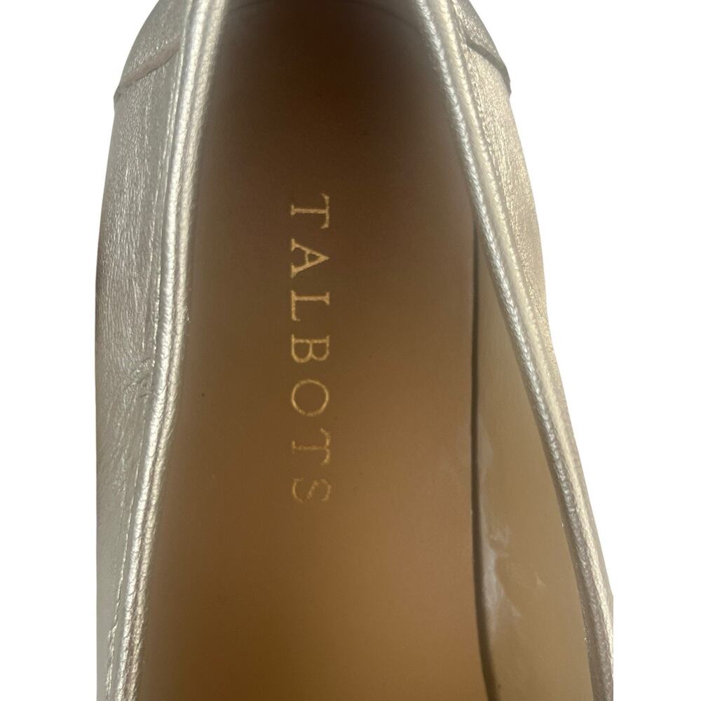 Talbots Tassel Loafer Women's Size 6 M Gold Metallic Leather Slip On Comfort - Picture 13 of 14